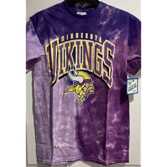 NFL Vikings Tri Dye T Shirt M Purple Vintage Men's Minnesota Tee Medium New - Picture 3 of 3
